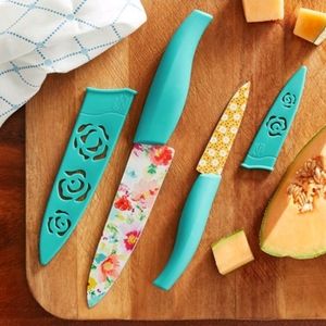 💲2pc Pioneer Woman Breezy Blossom Cutlery Set - Sheaths Included